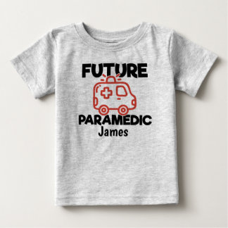 Camiseta Para Bebê Ambulância Personalizada Paramedica Futura