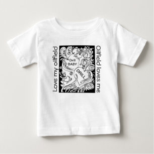 Camiseta Para Bebê Ame meu campo petrolífero, bebê