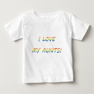 Camiseta Para Bebê Ame minhas tias