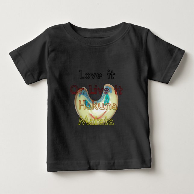 Camiseta Para Bebê Ame-o ou viva-o Hakuna Matata.png (Frente)