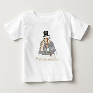 Camiseta Para Bebê Ame-se outra t-shirts e presentes de boneco de nev