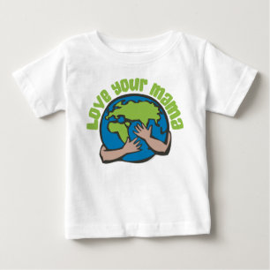 Camiseta Para Bebê Ame Sua Mãe Mudança Climática Economize O Plane