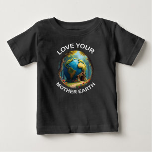 Camiseta Para Bebê Ame Sua Mãe Terra