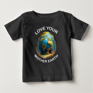 Camiseta Para Bebê Ame Sua Mãe Terra