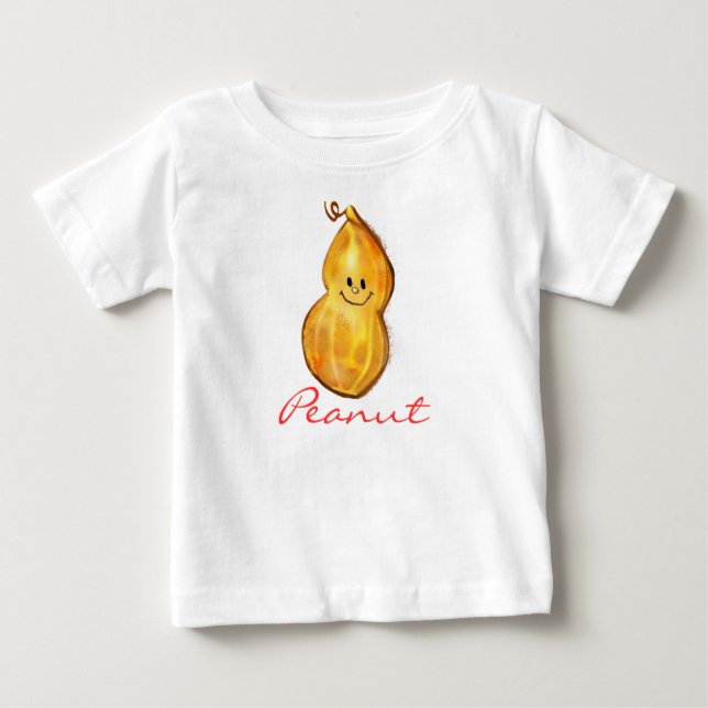 Camiseta Para Bebê amendoim (Frente)