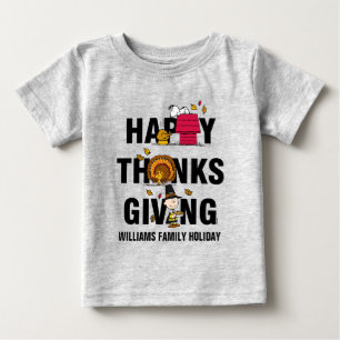 Camiseta Para Bebê Amendoins Combinação de Ação de Graças Feliz