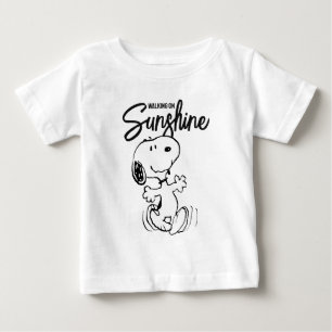 Camiseta Para Bebê Amendoins Dança Snoopy