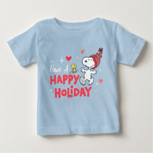 Camiseta Para Bebê Amendoins   Feriados Felizes De Snoopy & Woodstock