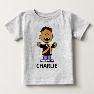 Camiseta Para Bebê Amendoins Franklin Halloween Vampiro