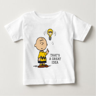 Camiseta Para Bebê Amendoins   Ideia da lâmpada de Charlie Brown