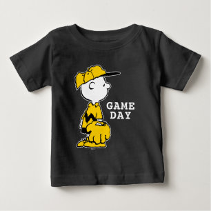 Camiseta Para Bebê Amendoins   Jogo de Baseball Charlie Brown