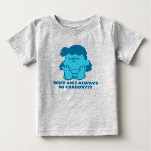 Camiseta Para Bebê Amendoins Lucy Quem diz que sou Crabby?