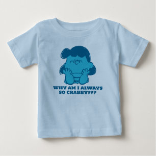 Camiseta Para Bebê Amendoins Lucy Quem diz que sou Crabby?