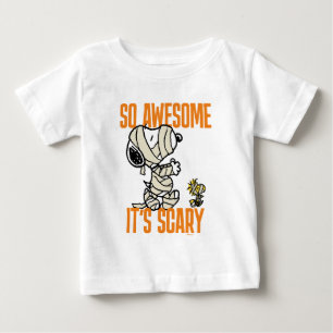 Camiseta Para Bebê Amendoins   Múmias de esnoopia e de madeira