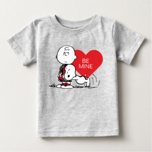 Camiseta Para Bebê Amendoins   Namorados Snoopy & Charlie Brown