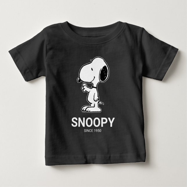 Camiseta Para Bebê Amendoins | Ondas de esnoopia (Frente)