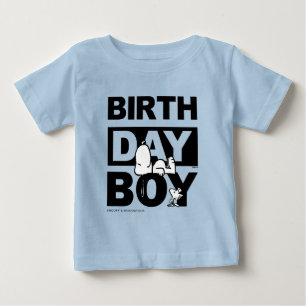 Camiseta Para Bebê Amendoins Personalizados   Snoopy Menino de Aniver