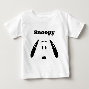 Camiseta Para Bebê Amendoins   Rosto De Snoopy