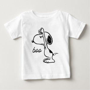 Camiseta Para Bebê Amendoins Snoopy Assustou-O
