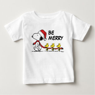 Camiseta Para Bebê Amendoins   Snoopy & Friends Winter Scarf