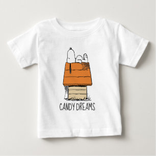 Camiseta Para Bebê Amendoins   Snoopy Halloween Nap