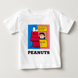 Camiseta Para Bebê Amendoins Snoopy & Lucy Half & Half