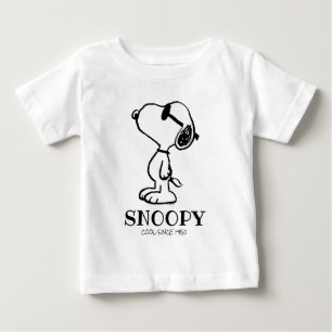 Camiseta Para Bebê Amendoins Snoopy Sunglass Ponder