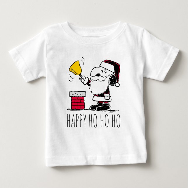 Camiseta Para Bebê Amendoins | Snoopy & Woodstock Papais noeis Bell R (Frente)