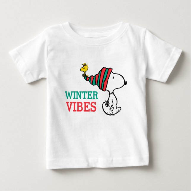 Camiseta Para Bebê Amendoins | Snoopy & Woodstock Warm Wish (Frente)