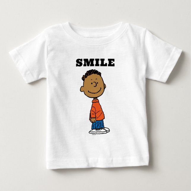 Camiseta Para Bebê Amendoins | Sorriso Franklin (Frente)