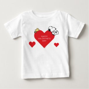 Camiseta Para Bebê Amendoins Woodstock & Snoopy Namorados
