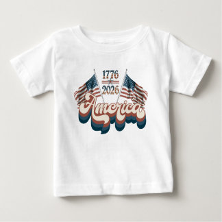 Camiseta Para Bebê America 1776–2026, Patriotic, USA 250 Years