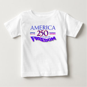 Camiseta Para Bebê América 250 Anos de Liberdade
