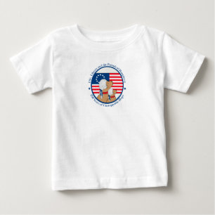 Camiseta Para Bebê América 250 Anos Pais Fundadores Crianças