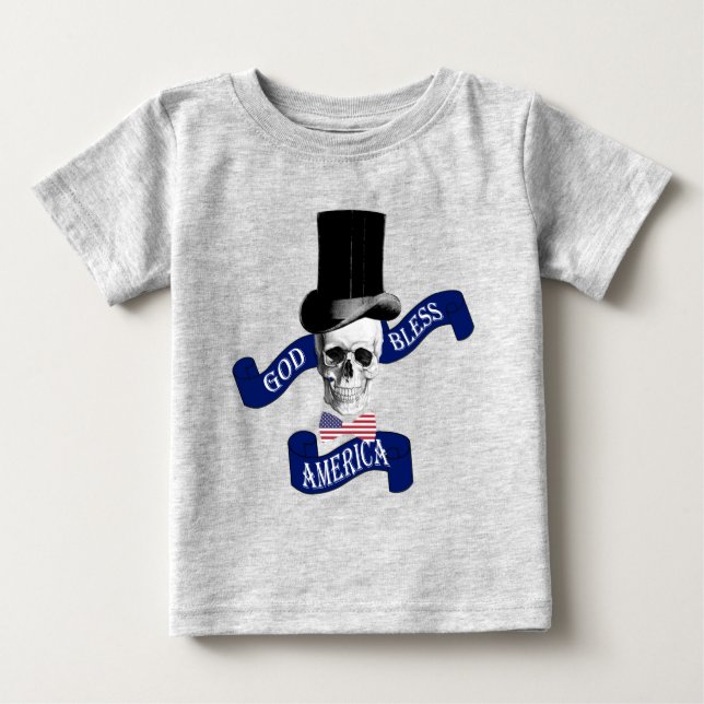 Camiseta Para Bebê América deus abençoe (Frente)