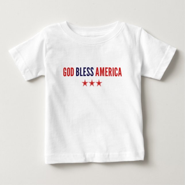 Camiseta Para Bebê América deus abençoe (Frente)