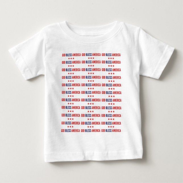Camiseta Para Bebê América Deus abençoe (Frente)