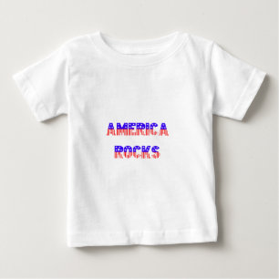 Camiseta Para Bebê America Rocks