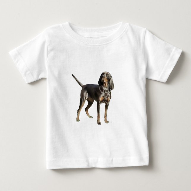 Camiseta Para Bebê American Black and Tan Coon Hound (Frente)