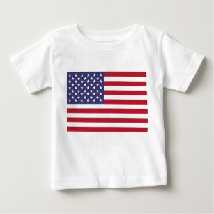 Camiseta Para Bebê American Flag Patriotic Baby Fine Jersey