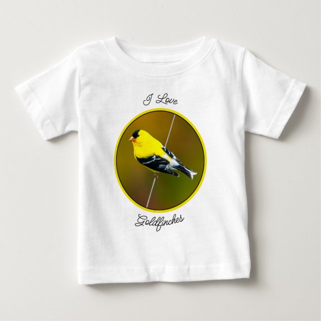 Camiseta Para Bebê American Goldfinch - Fotografia original (Frente)