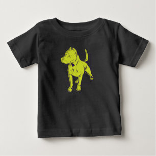 Camiseta Para Bebê American Pit Bull Terrier Portrait