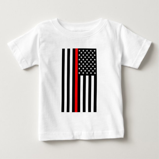Camiseta Para Bebê American Thin Red Line Graphic (Frente)