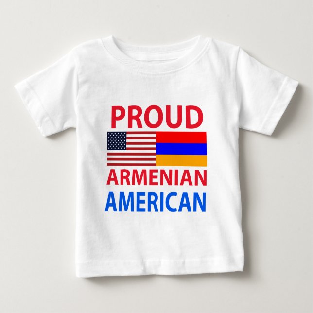 Camiseta Para Bebê Americano arménio orgulhoso (Frente)