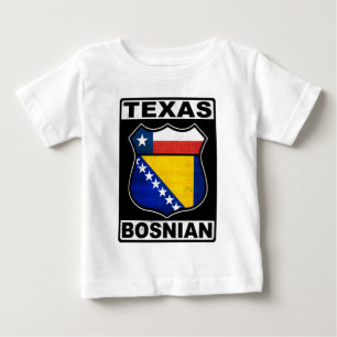 Camiseta Para Bebê Americano bósnio do Texas