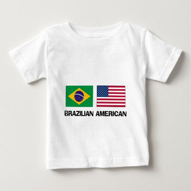 Camiseta Para Bebê Americano brasileiro (Frente)