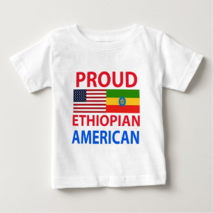 Camiseta Para Bebê Americano etíope orgulhoso