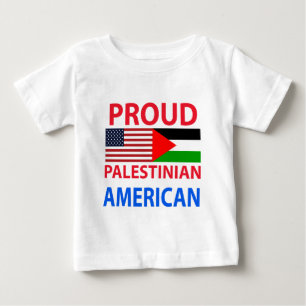 Camiseta Para Bebê Americano palestino orgulhoso