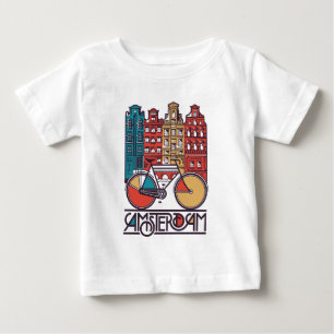 Camiseta Para Bebê Amesterdã