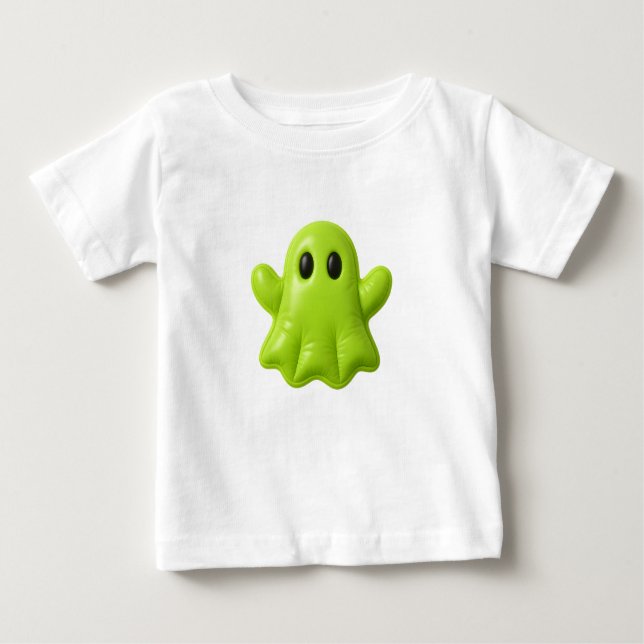 Camiseta Para Bebê Amigo Brilhante - Teto Fantasma Verde (Frente)
